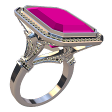 Помолвочное кольцо Tiffany с рубеллитом